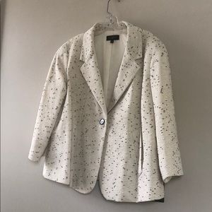 Talbots Cream and Black Blazer